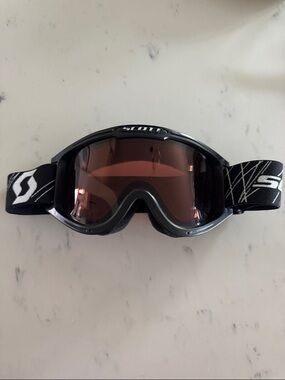 Scott Black Ski/Snow Goggles with Amber Lens